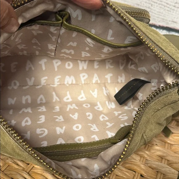 Aimee Kestenberg Away We Go Olive Green Suede leather Women's Bag - Picture 12 of 15